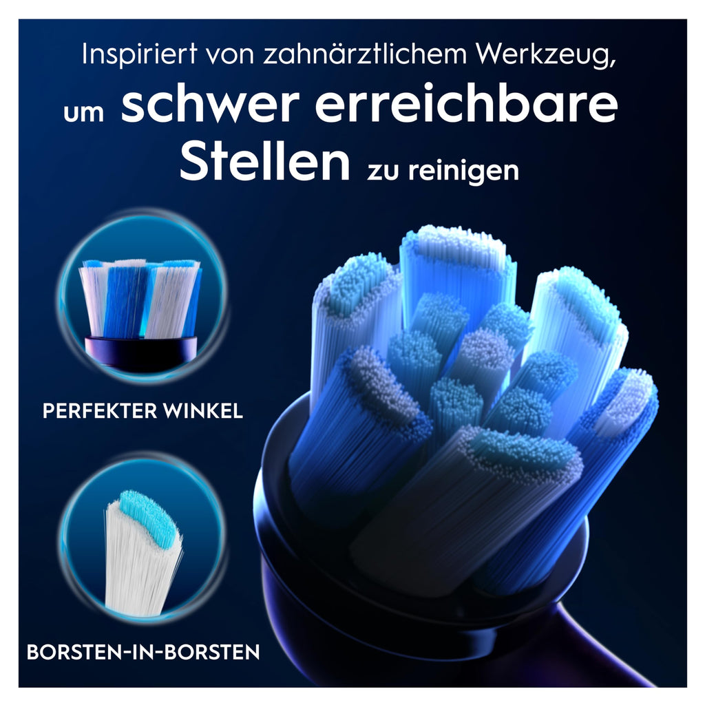 Oral-B iO Aufsteckbürsten Ultimative Reinigung, Schwarz, 4 Stück