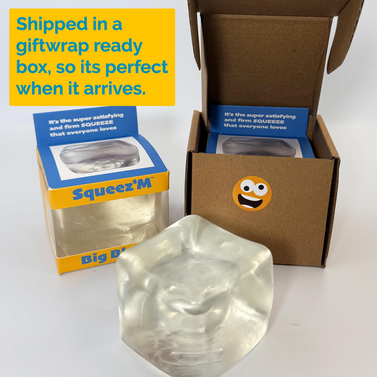 Original BigBlok Premium Stress Cube, Squishy Fidget Toy, Kids & Adults