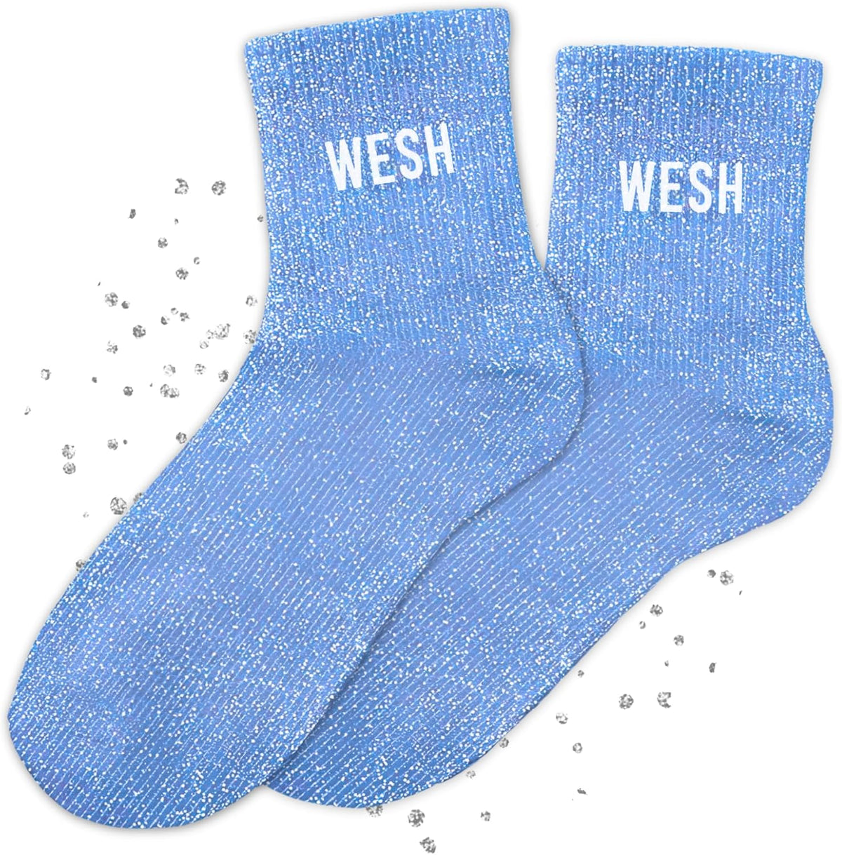 MASSA Chaussettes Paillettes - Taille Unique - Parfaite, Unique, Wesh, Tana, Princesse, Pipelette, Raleuse, Gourmande, Aigrie, Mamounette - Chaussettes à Paillettes