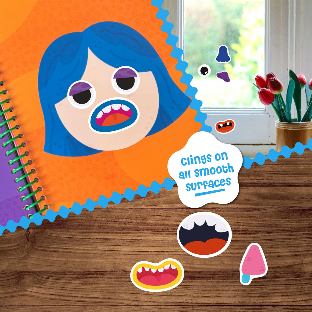 Stick4Ever Jelly Sticker Book® - for Kids - Waterproof, Easy to Clean Reusable Sticker Book for Toddlers- Reusable Road Trip Activities for Kids - Stocking Stuffers for Toddlers (Farm)