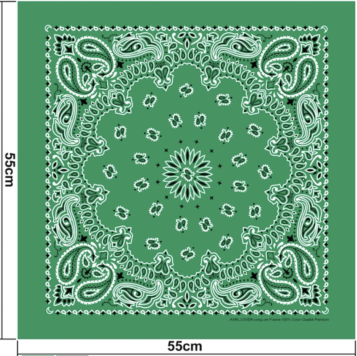 Bandana 100% Coton Qualité Premium - Epaisseur Supérieure - 20 Couleurs Exclusives - Motif Paisley