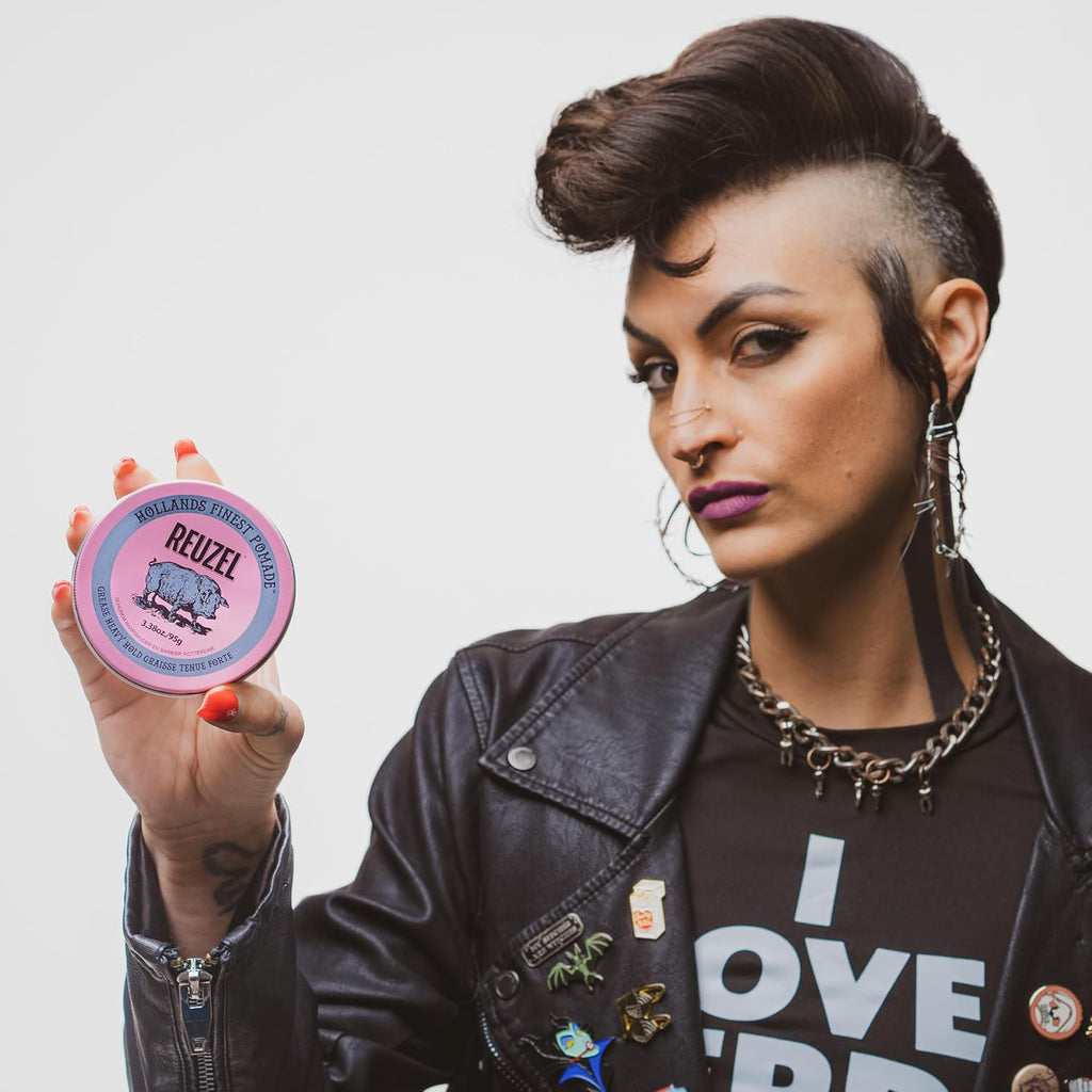 Reuzel Faserpomade, geringer Glanz, fester Halt, texturiertes, volleres Aussehen, im Laufe des Tages leicht neu frisierbar, 3,38 oz/95 g