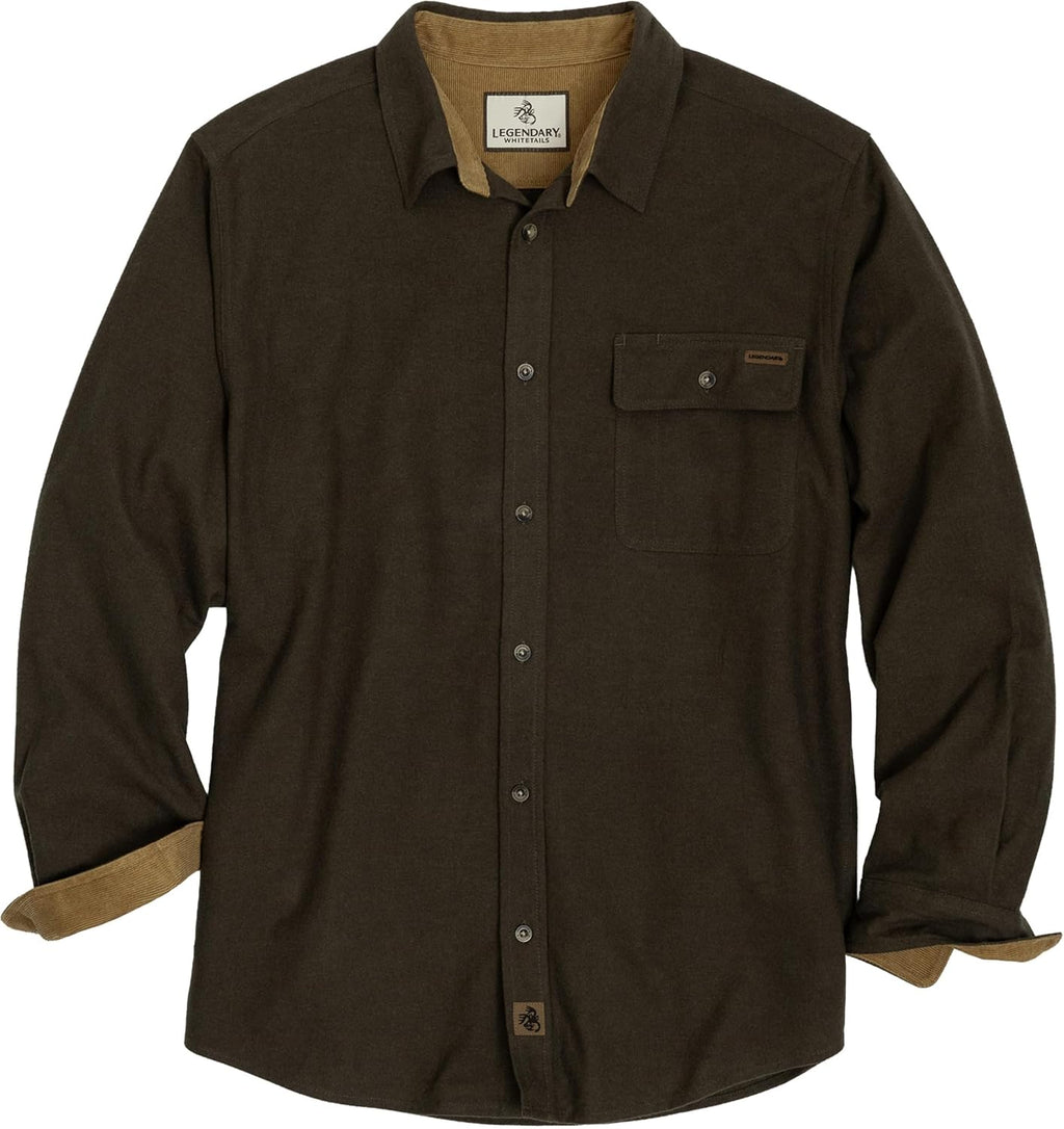 Legendary Whitetails Herren-Langarm-Flanellhemd mit Knopfleiste aus 100 % Baumwolle