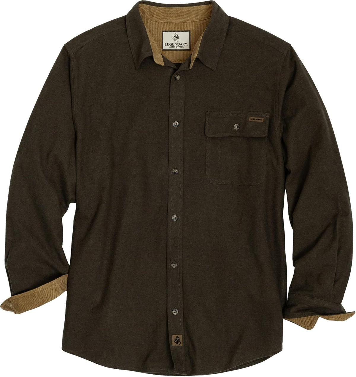 Legendary Whitetails Herren-Langarm-Flanellhemd mit Knopfleiste aus 100 % Baumwolle
