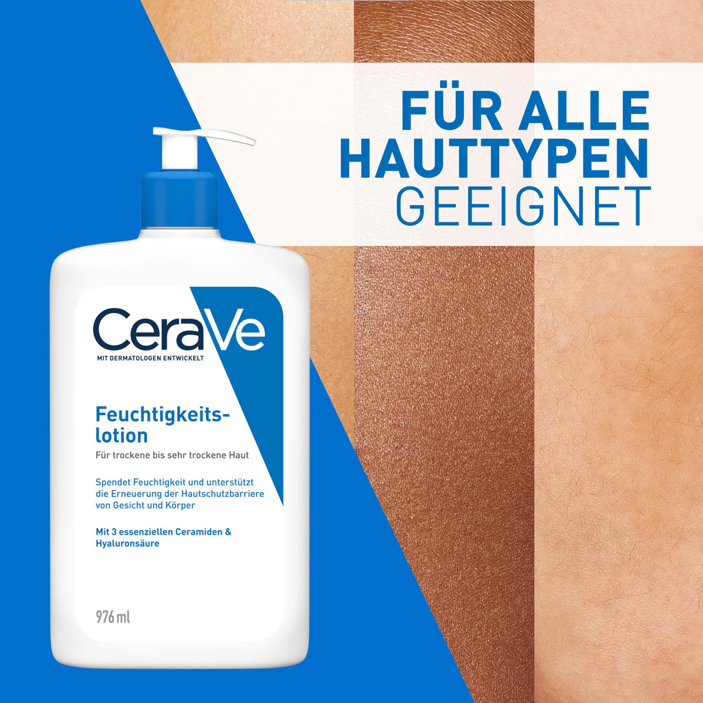 CeraVe Feuchtigkeitslotion für trockene Haut, Körper & Gesicht