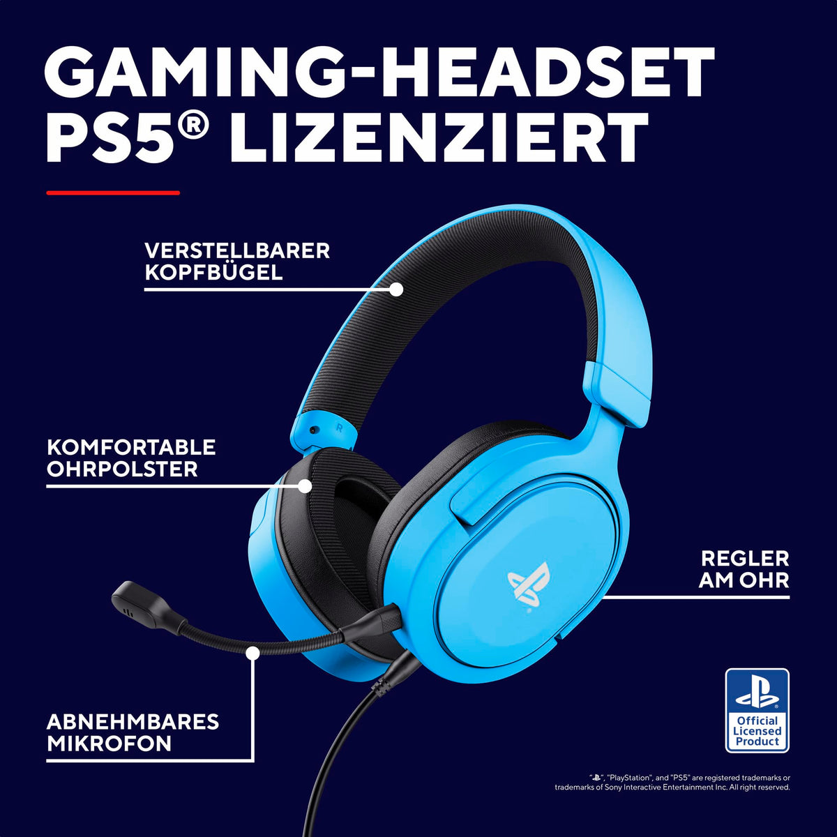 GXTrust Forta PS5 Gaming Headset Lizenziert für PlayStation 5, Weiß