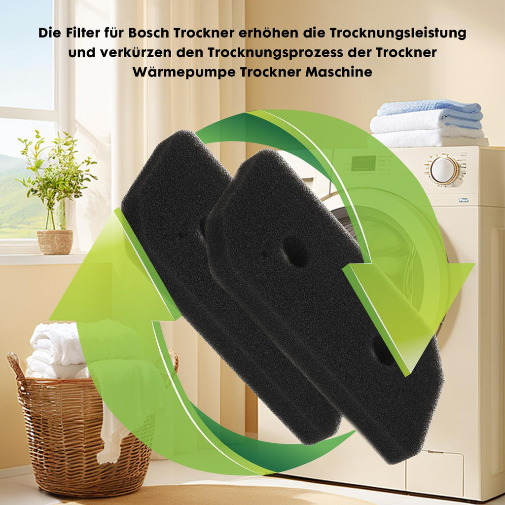 4 Stück 12022801 Schwammfilter Trockner Filter Wäschetrockner Sockelfilter