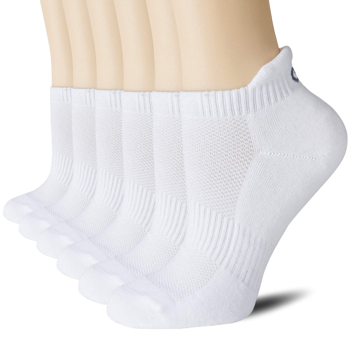 CS CELERSPORT 6 Paar kurze Sportsocken für Damen und Herren, Sneaker-Socken für Laufen und Sport mit Fersenlasche