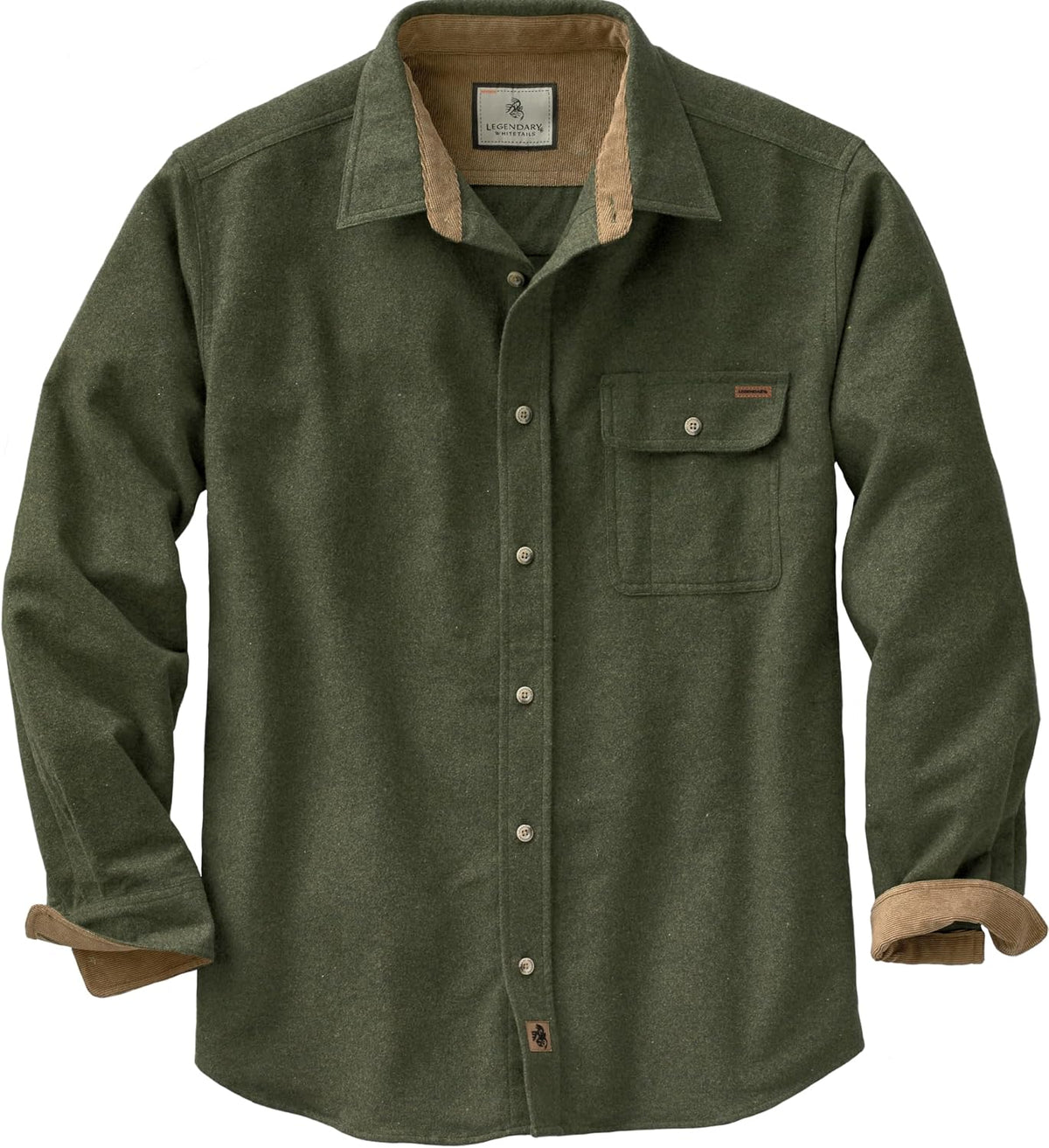 Legendary Whitetails Herren-Langarm-Flanellhemd mit Knopfleiste aus 100 % Baumwolle