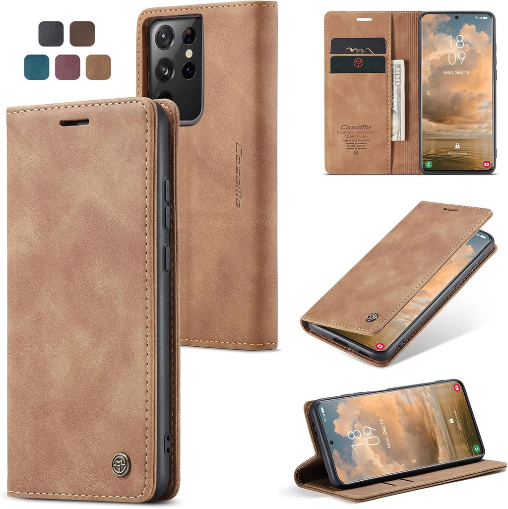 Handyhülle für Honor Magic 6 Pro hülle Premium PU klapphülle RFID Lederhülle Faltbare Schutzhülle Kartenfach Standfunktion Handytasche hülle Honor Magic 6 Pro 5G - Schwarz