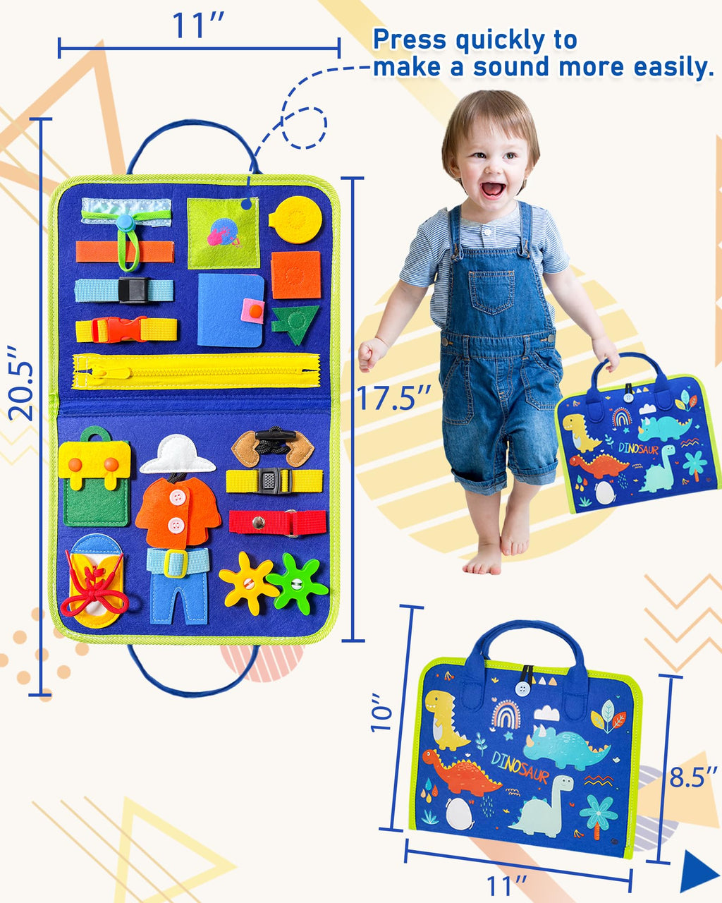 Exorany Busy Board Montessori Toys for Toddler Boy Girl Gifts Busy Book