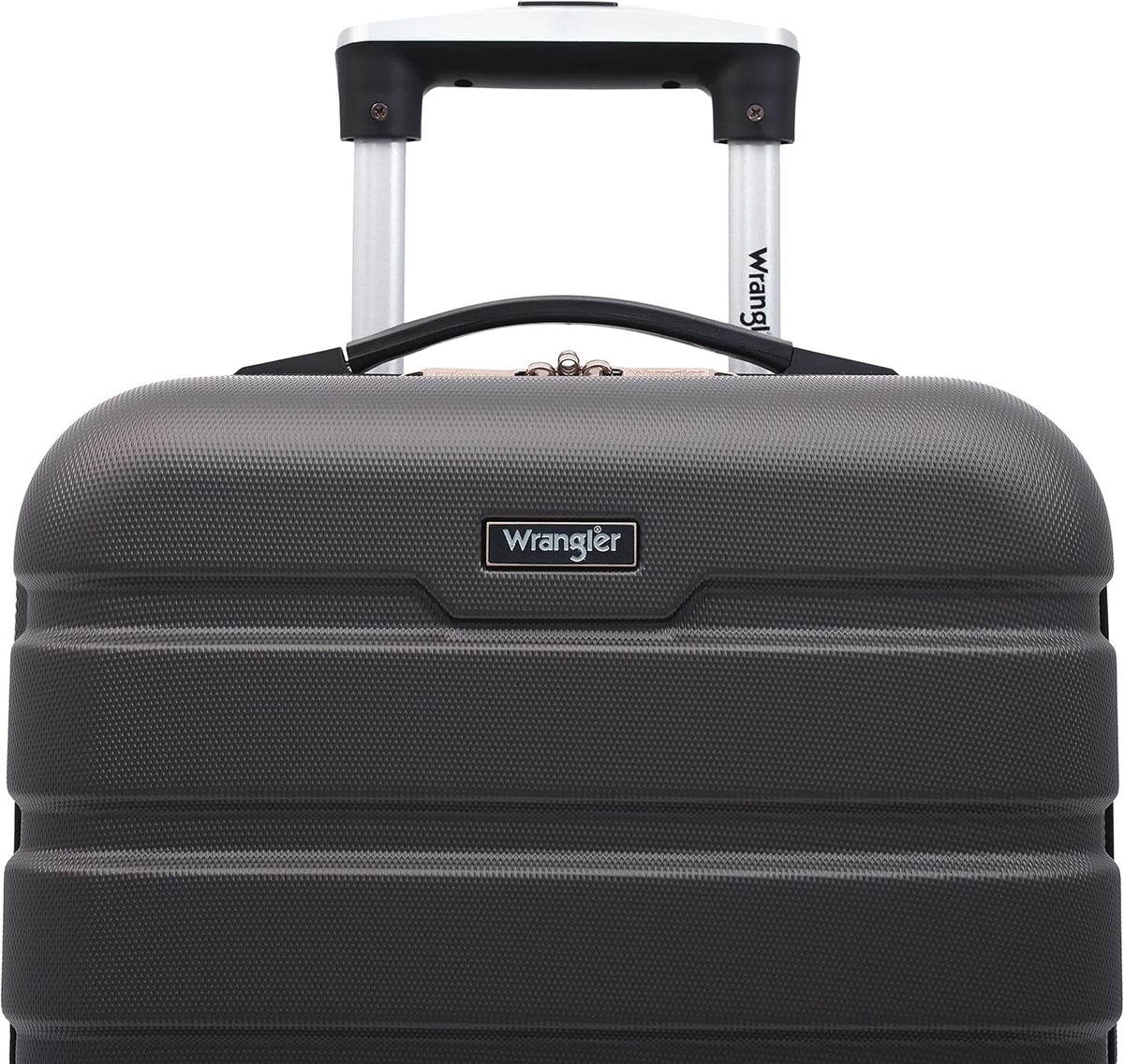 Wrangler 22" Hardside Spinner Carry-On Luggage, Charcoal