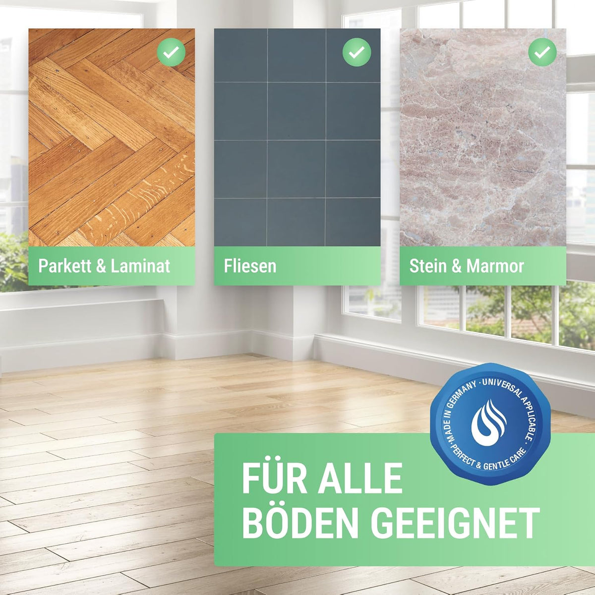 Maxxi Clean 1 x 750 ml Reinigungsmittel für Saugroboter mit Wischfunktion I Konzentrat mit Frische Duft I Universalreiniger für Fliesen, Laminat, Parkett I kompatibel mit gängigen Herstellern