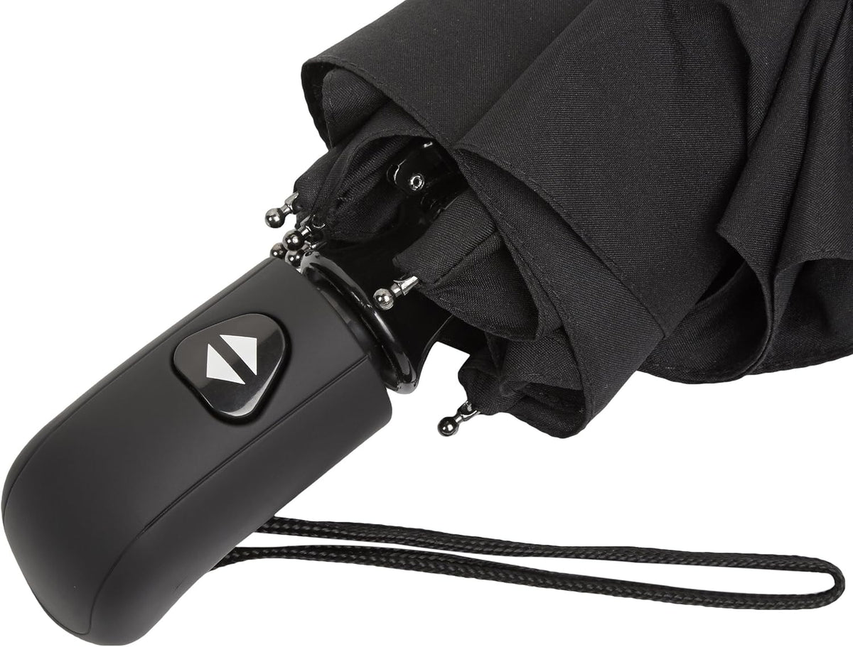 Amazon Basics Octogonale Parapluie pliant à ouverture automatique Noir, 28 x 98 cm
