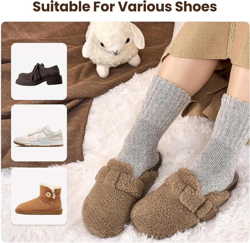 Niorasen Women's Thermal Socks, 3 Pairs Full Cushioned, Cosy Gift Winter