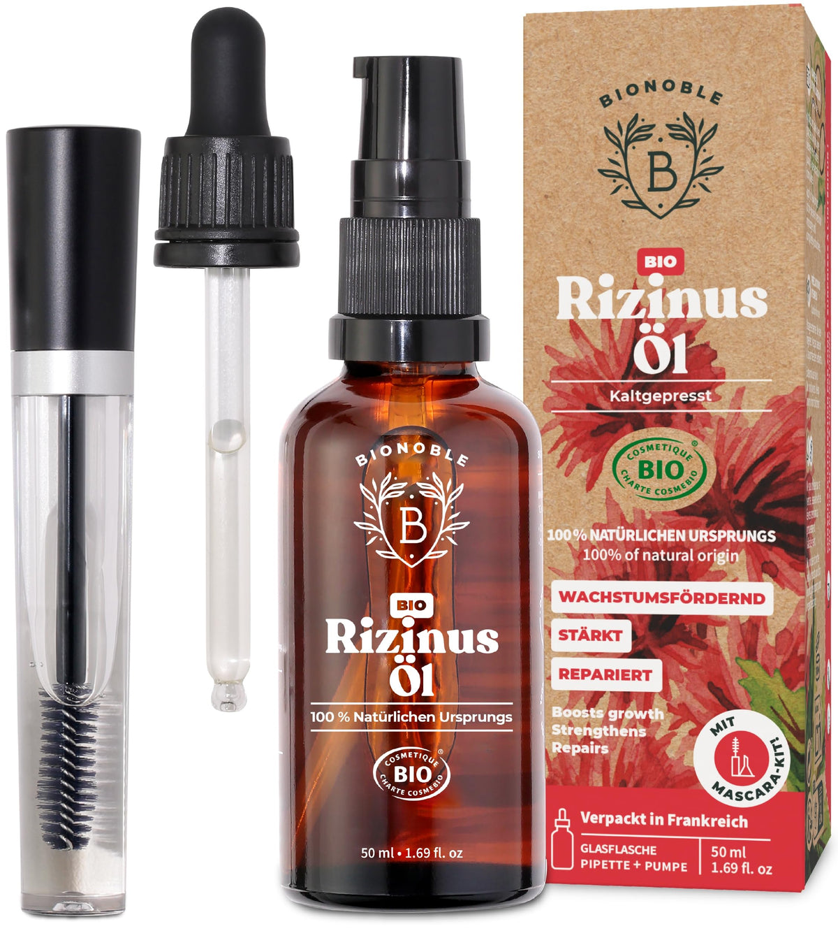 BIONOBLE Arganöl Bio Kaltgepresst - Haare, Gesicht, Haut - Marokko - 50ml