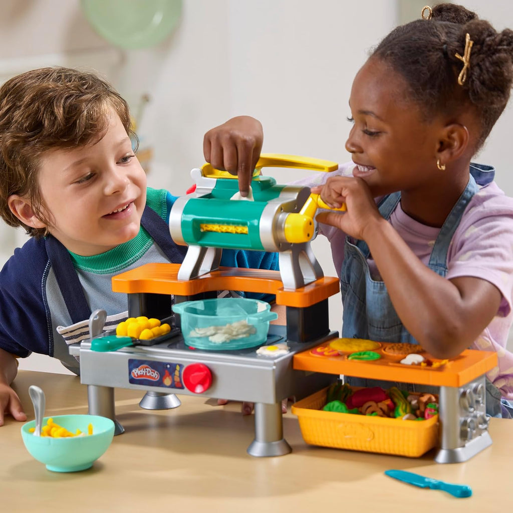 Play-Doh Super Sizzlin' Kitchen Playset, Realistic Cooking Toy Sounds, 25+ Play Foods to Create, Kids Arts & Crafts 3+