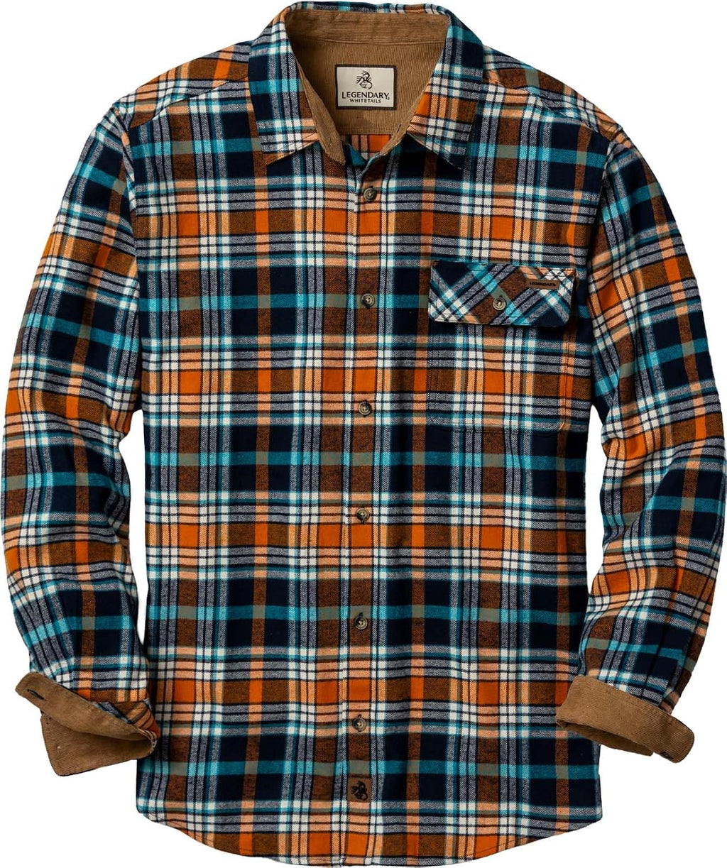 Legendary Whitetails Herren-Langarm-Flanellhemd mit Knopfleiste aus 100 % Baumwolle