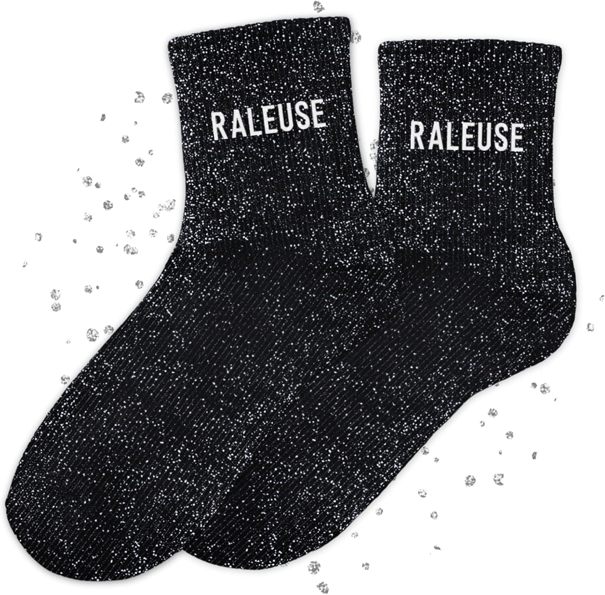 MASSA Chaussettes Paillettes - Taille Unique - Parfaite, Unique, Wesh, Tana, Princesse, Pipelette, Raleuse, Gourmande, Aigrie, Mamounette - Chaussettes à Paillettes