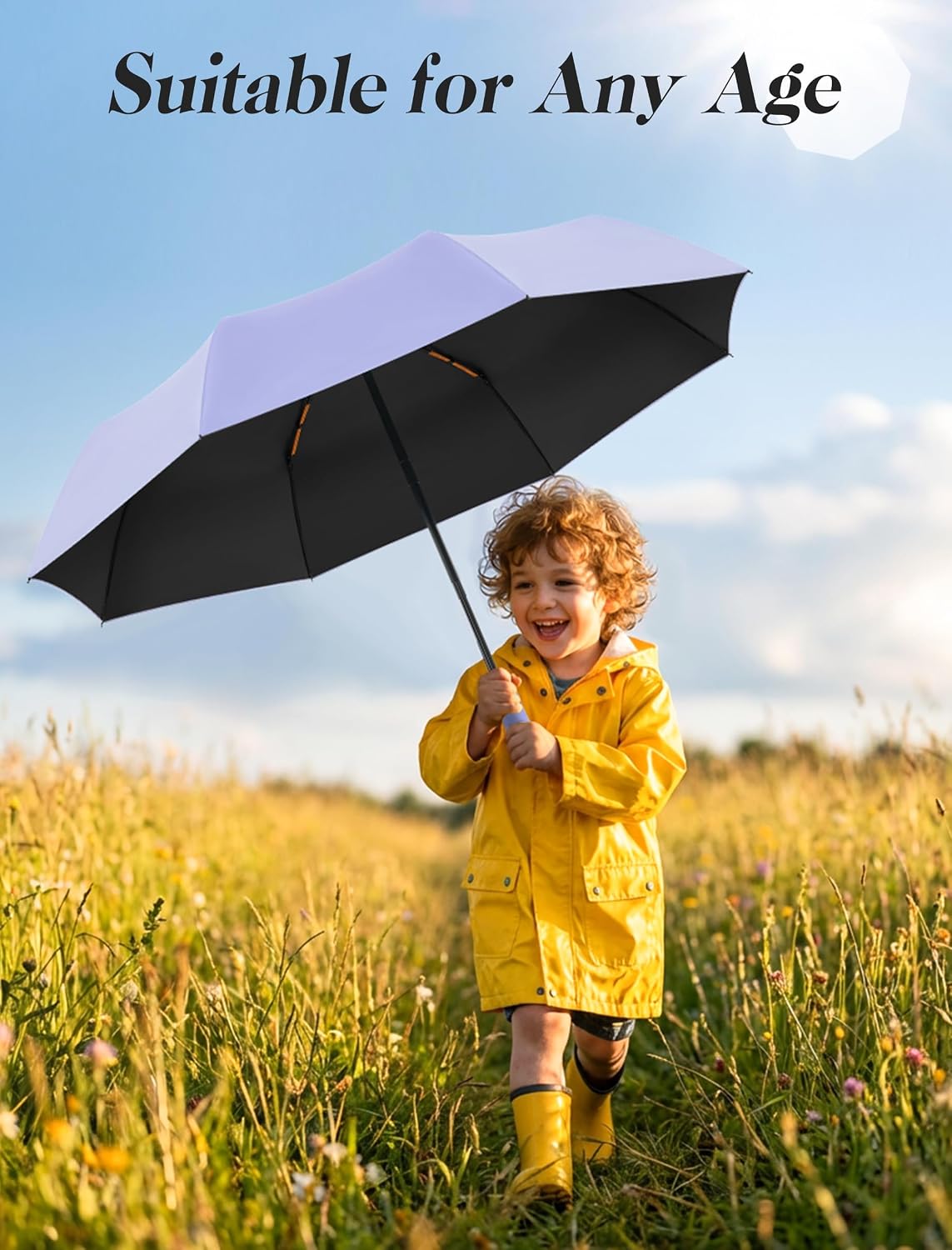 Seniny Windproof Travel Umbrella, Automatic Umbrellas for Rain, Portable & Compact Umbrellas for Backpack, Strong UV for Protection, Folding Small Sun Umbrella for Car, Walking