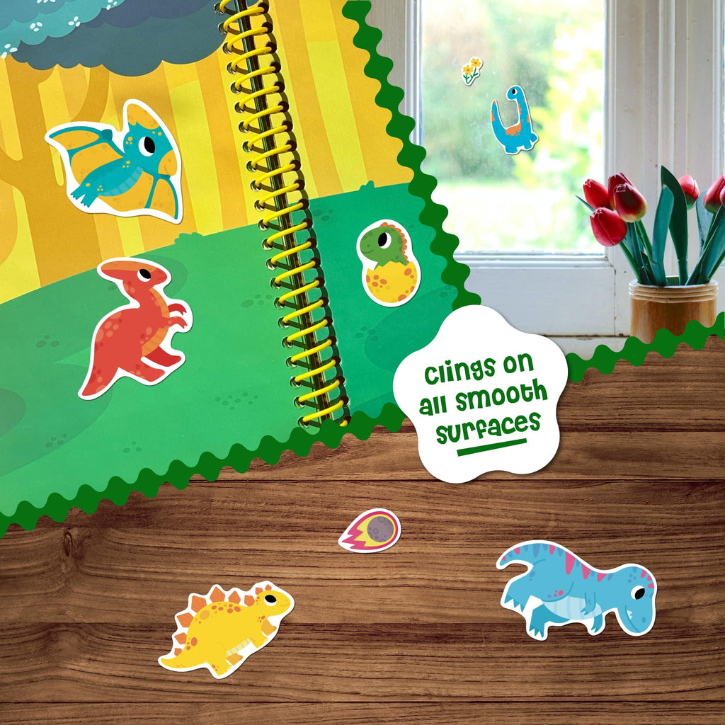 Stick4Ever Jelly Sticker Book® - for Kids - Waterproof, Easy to Clean Reusable Sticker Book for Toddlers- Reusable Road Trip Activities for Kids - Stocking Stuffers for Toddlers (Farm)