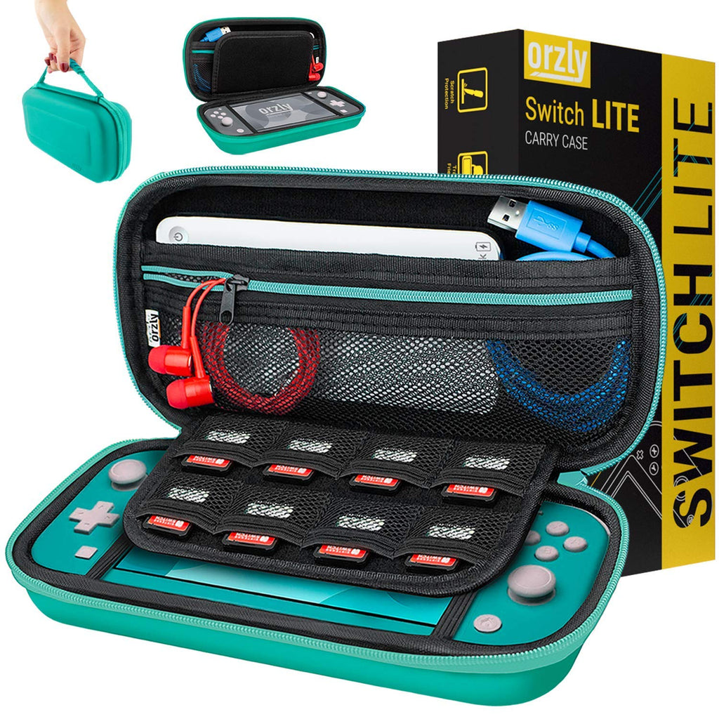 Orzly Tragetasche kompatibel mit Nintendo Switch Lite (2019) – Aufbewahrungstasche - Hartschalen Case/Hülle/Schutzhülle für die Verwendung mit der Nintendo Switch Lite Konsole & Accesoires - ROSA