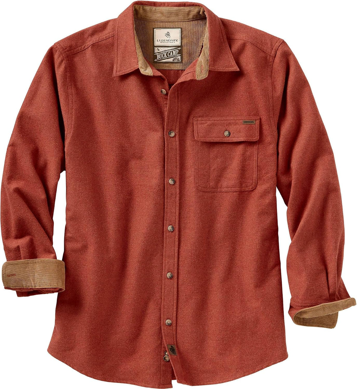 Legendary Whitetails Herren-Langarm-Flanellhemd mit Knopfleiste aus 100 % Baumwolle