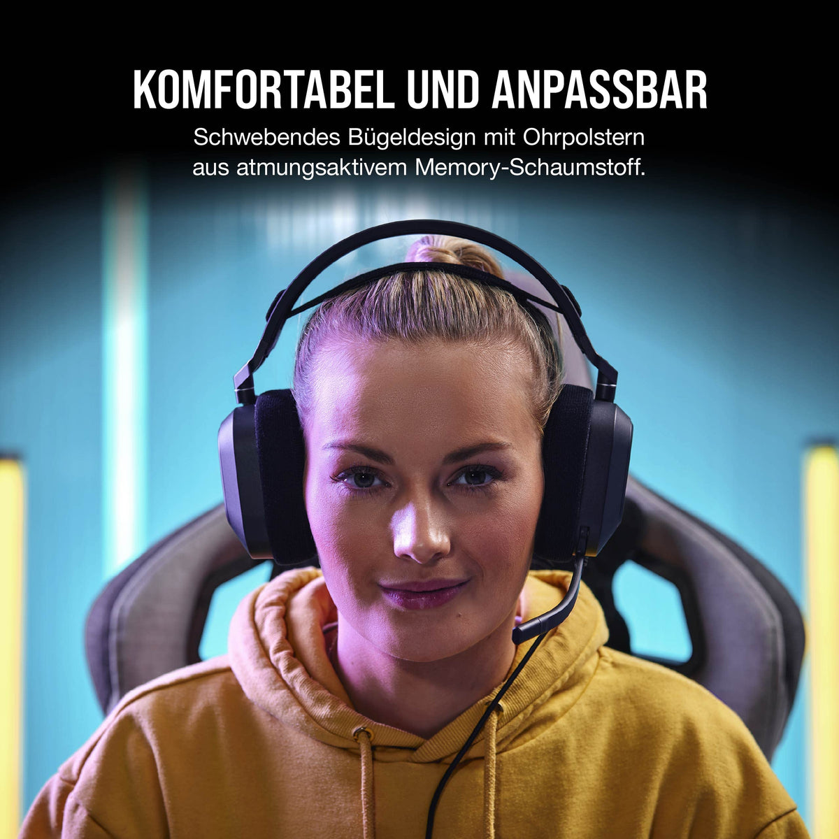Corsair HS80 MAX Wireless Multiplattform-Gaming-Headset – Stahlgrau