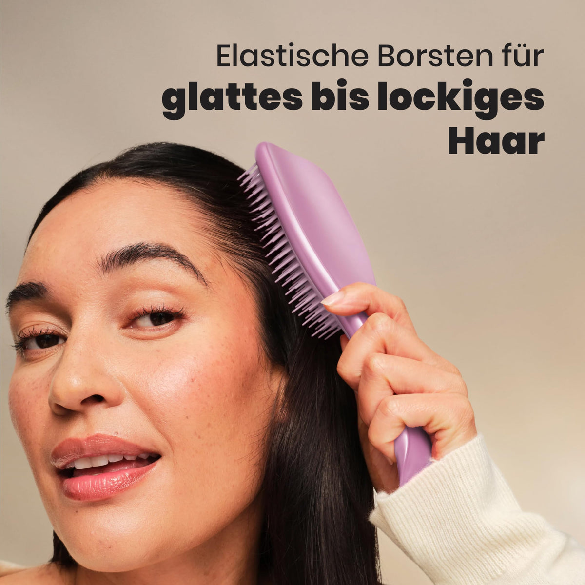 Tangle Teezer Ultimate Detangler Haarbürste – Nasses & Trockenes Haar – Entwirrungsbürste für Alle Haartypen – Zweistufige Borsten Reduzieren Haarbruch & Knoten – Champagner Gold mit Chrom-Finish