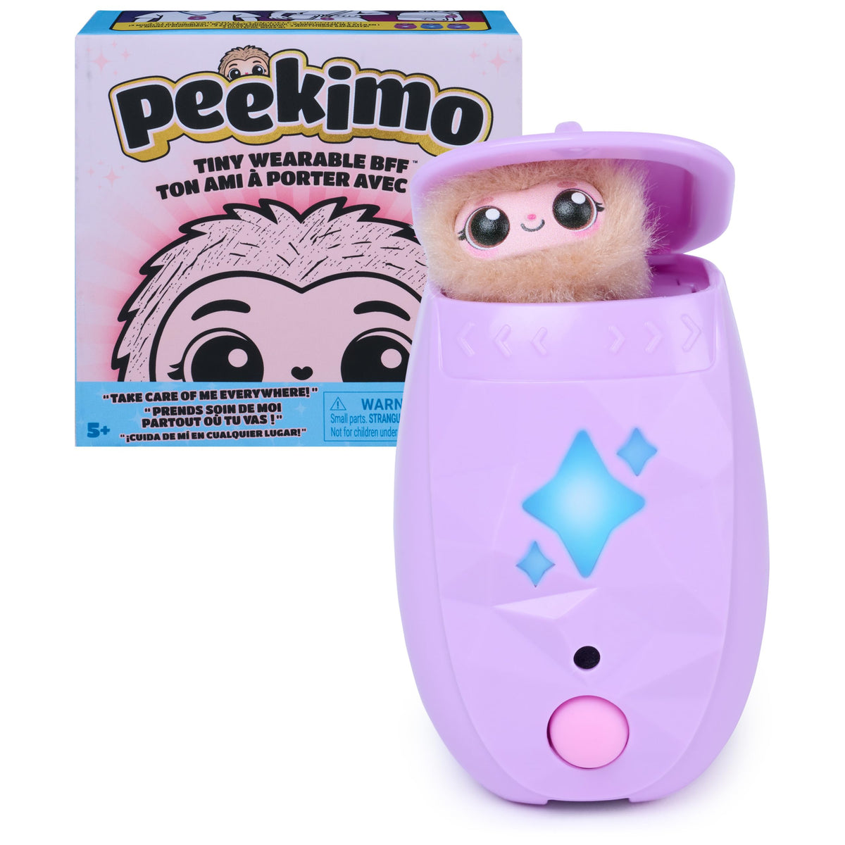 Interaktives Haustier in Pink und tragbares Charm-Accessoire, über 100 Reaktionen