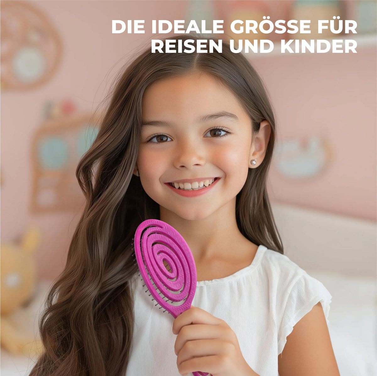 Ninabella Haarbürste ohne Ziepen - Detangler Bürste, Entwirrbürste & Lockenbürste für feines und langes Haar - Haarbürste Damen Herren Kinder - für nasse und trockene Haare - Limettengrün