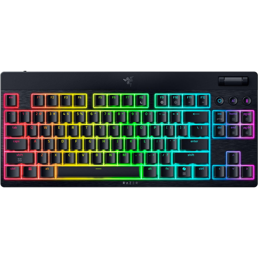 Razer BlackWidow V4 - Mechanische Gaming-Tastatur Chroma RGB (Mechanische Yellow Switches, 6 eigene Makro-Tasten, Doubleshot-ABS-Tastenkappen) QWERTZ DE-Layout | Schwarz