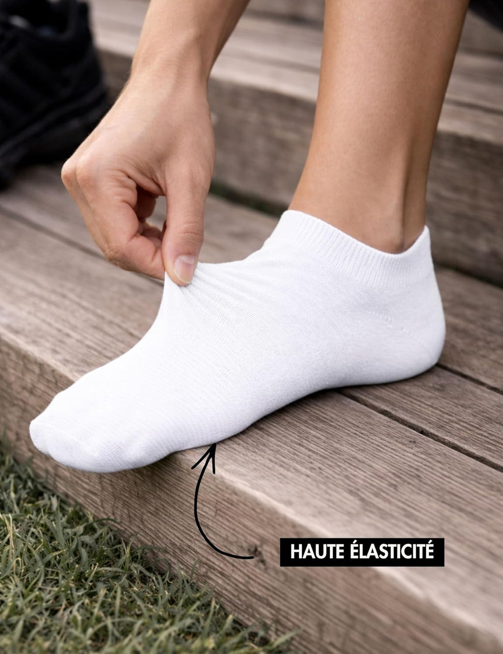 Basic Treasure Lot de 12 Paires Socquettes Sport Unisexes, Noir/Blanc/Gris