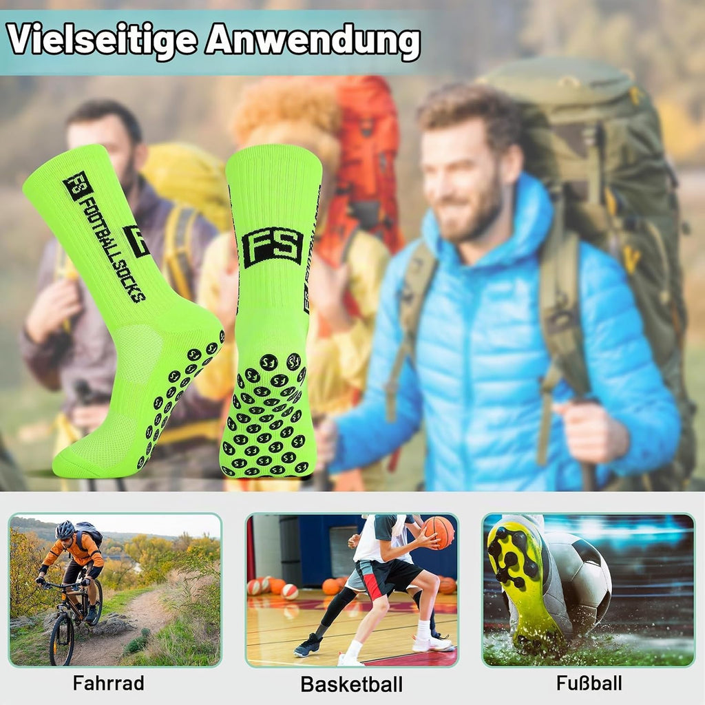FANTESI 3 Paare Fußballsocken für Herren Damen,Sportsocken Fußball