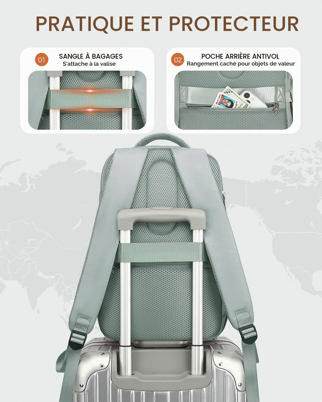 Yankony Sac a Dos Voyage Cabine Avion 40x30x20 Ryanair Bagages Cabine