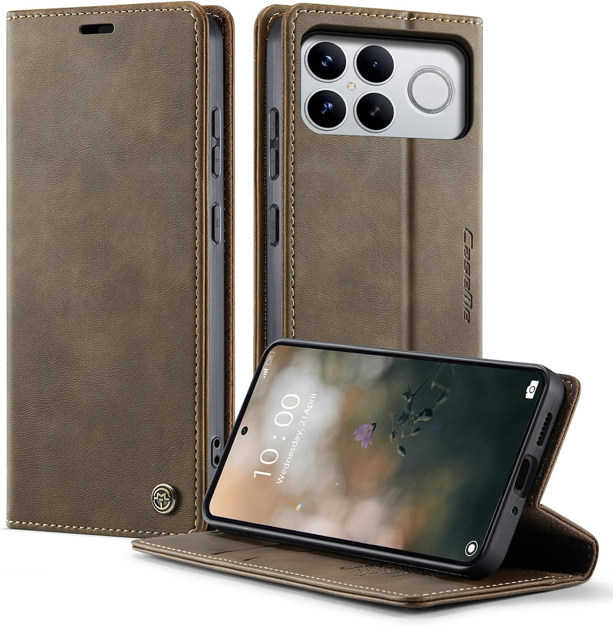 Handyhülle für Honor Magic 6 Pro Hülle Premium PU Klapphülle RFID Lederhülle Faltbare Schutzhülle Kartenfach Standfunktion Handytasche Hülle Honor Magic 6 Pro 5G - Schwarz