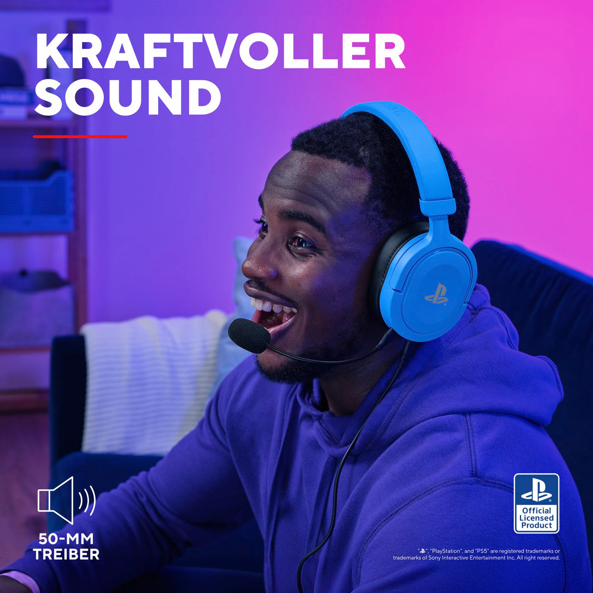 GXTrust Forta PS5 Gaming Headset Lizenziert für PlayStation 5, Weiß