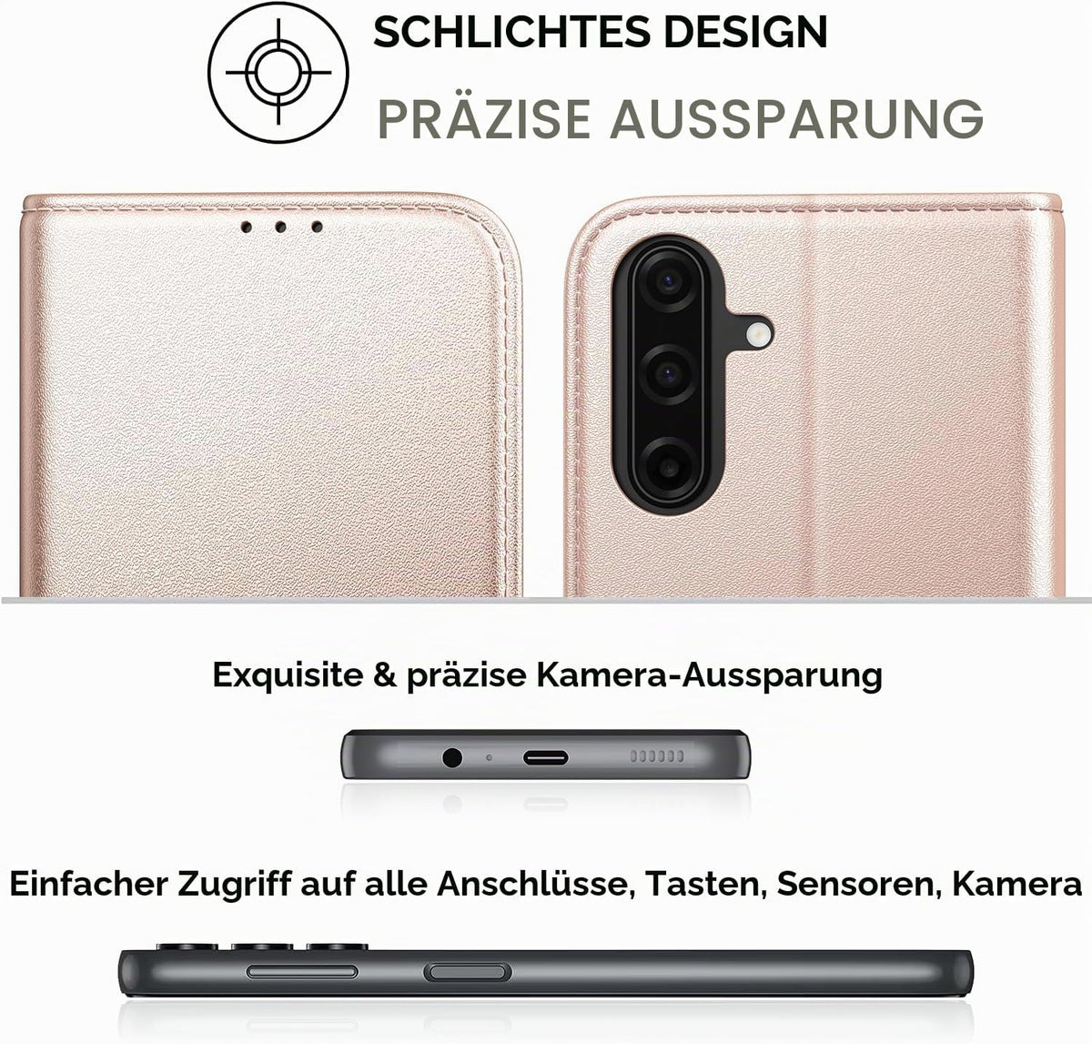 Peakally Handyhülle für Samsung Galaxy A17 5G Hülle [Mit 1 Stück Panzer Schutz Glas] [Premium PU Leder] [RFID-Blockierung] [Kartenfach] Klapphülle kompatibel mit Galaxy A17 5G / 4G - Grün