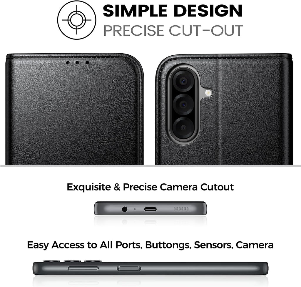 Peakally Handyhülle für Samsung Galaxy A17 5G Hülle [Mit 1 Stück Panzer Schutz Glas] [Premium PU Leder] [RFID-Blockierung] [Kartenfach] Klapphülle kompatibel mit Galaxy A17 5G / 4G - Grün