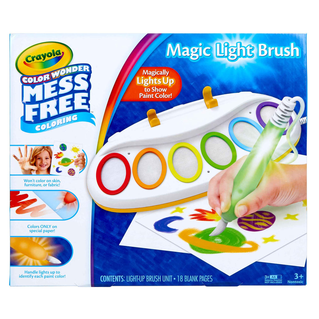 Crayola PAW Patrol Color Wonder Magic Light Brush – Mess Free Painting Kit for Kids with Lightup Brush, Gift for Toddlers, Preschool Art Activities, Ages 3+