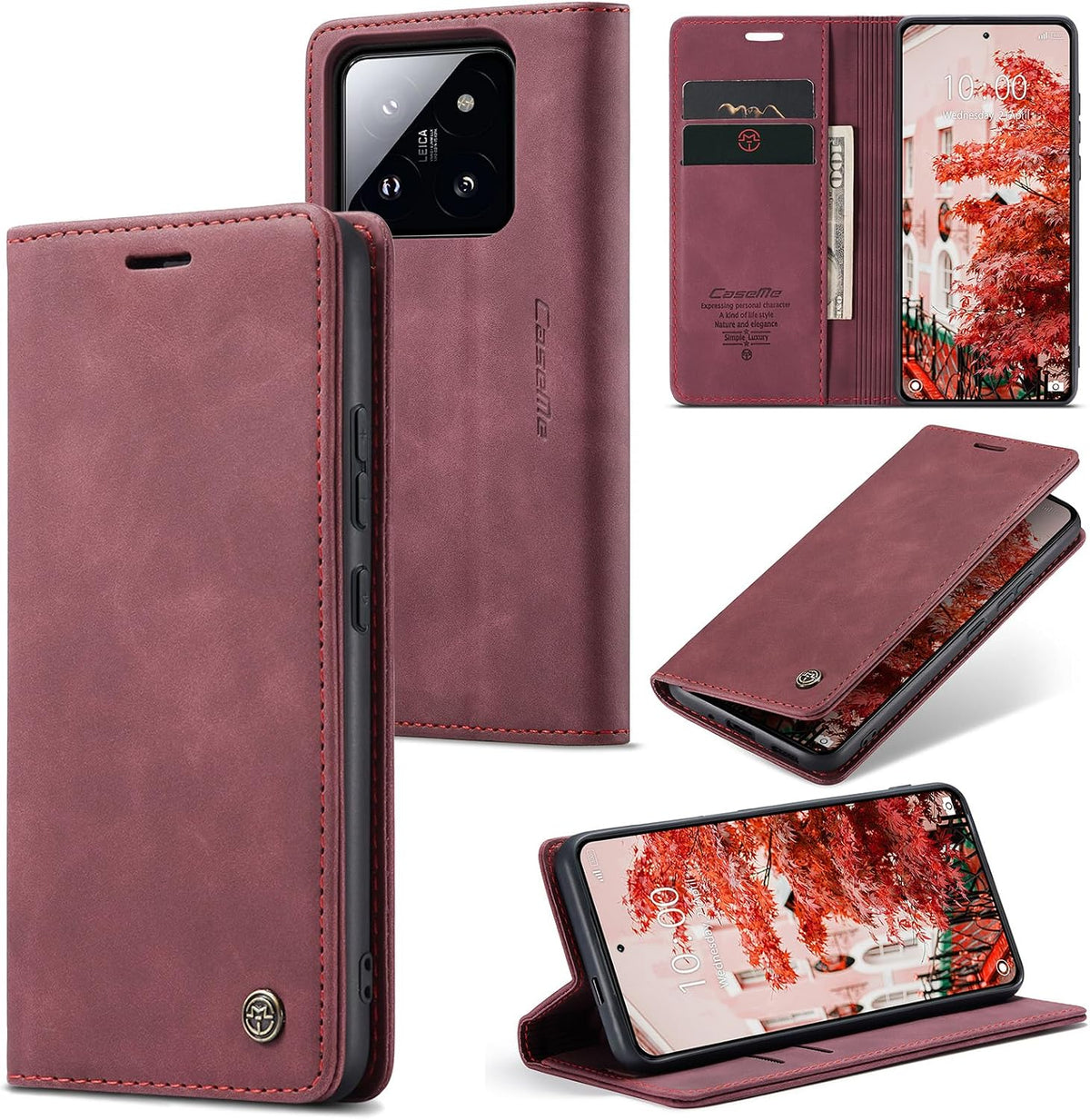 Handyhülle für Honor Magic 6 Pro hülle Premium PU klapphülle RFID Lederhülle Faltbare Schutzhülle Kartenfach Standfunktion Handytasche hülle Honor Magic 6 Pro 5G - Schwarz
