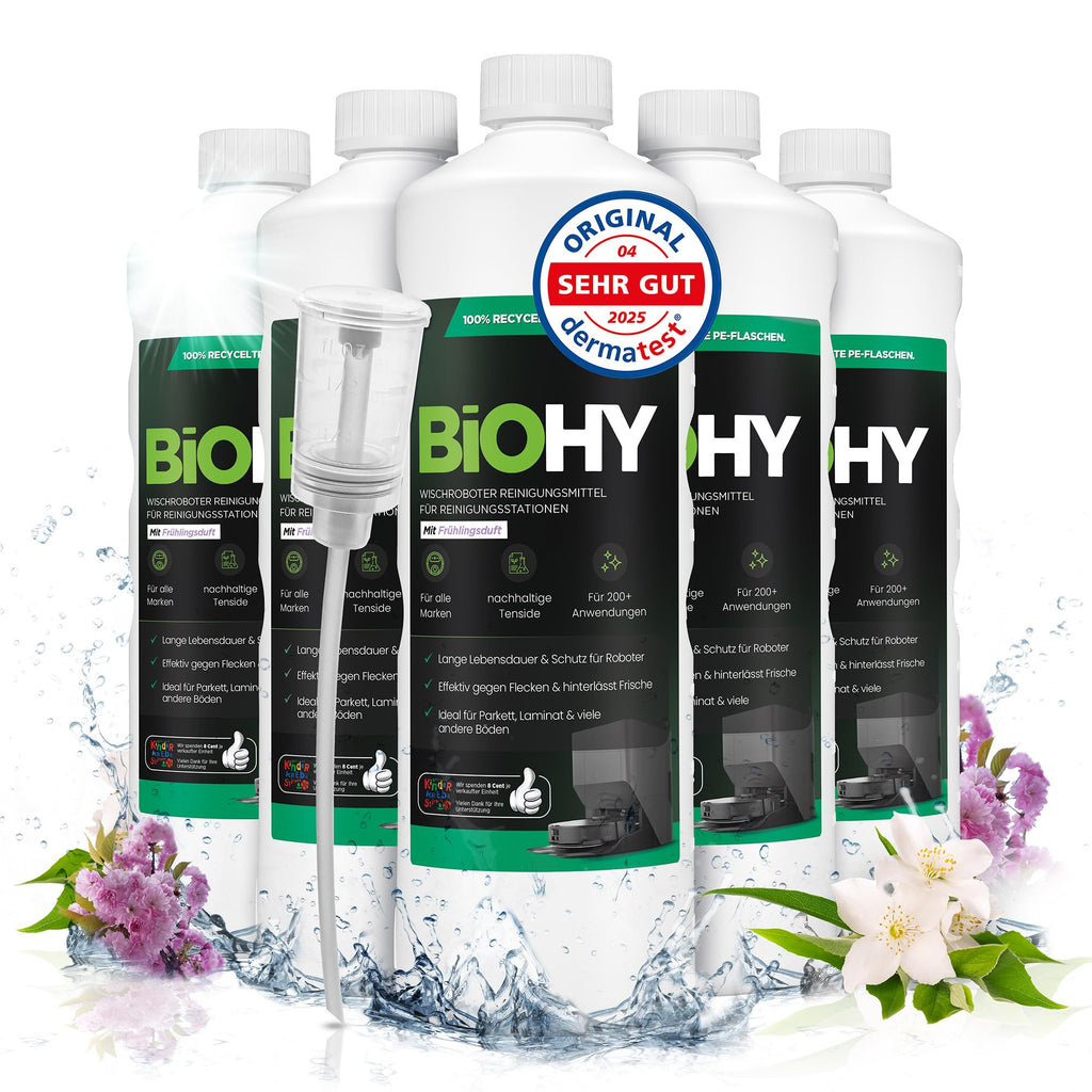BiOHY Wischroboter Reiniger für Station mit Orangenduft (2 x 1 Liter)
