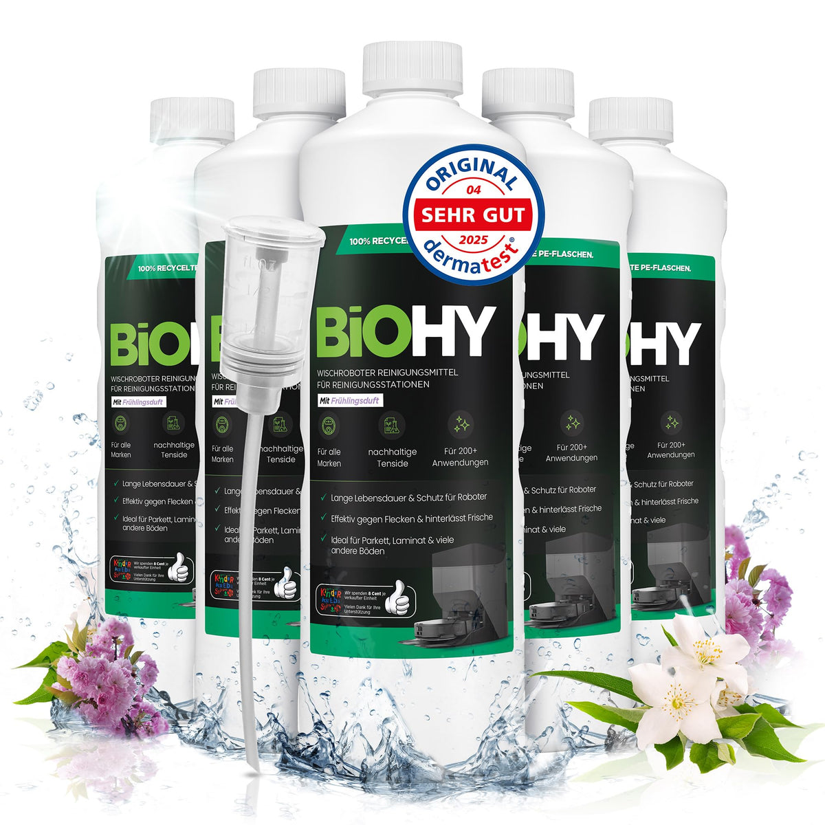 BiOHY Wischroboter Reiniger für Station mit Orangenduft (2 x 1 Liter)