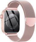 OULUOQI Edelstahl Milanaise Armband für Apple Watch 44mm 46mm 45mm 49mm