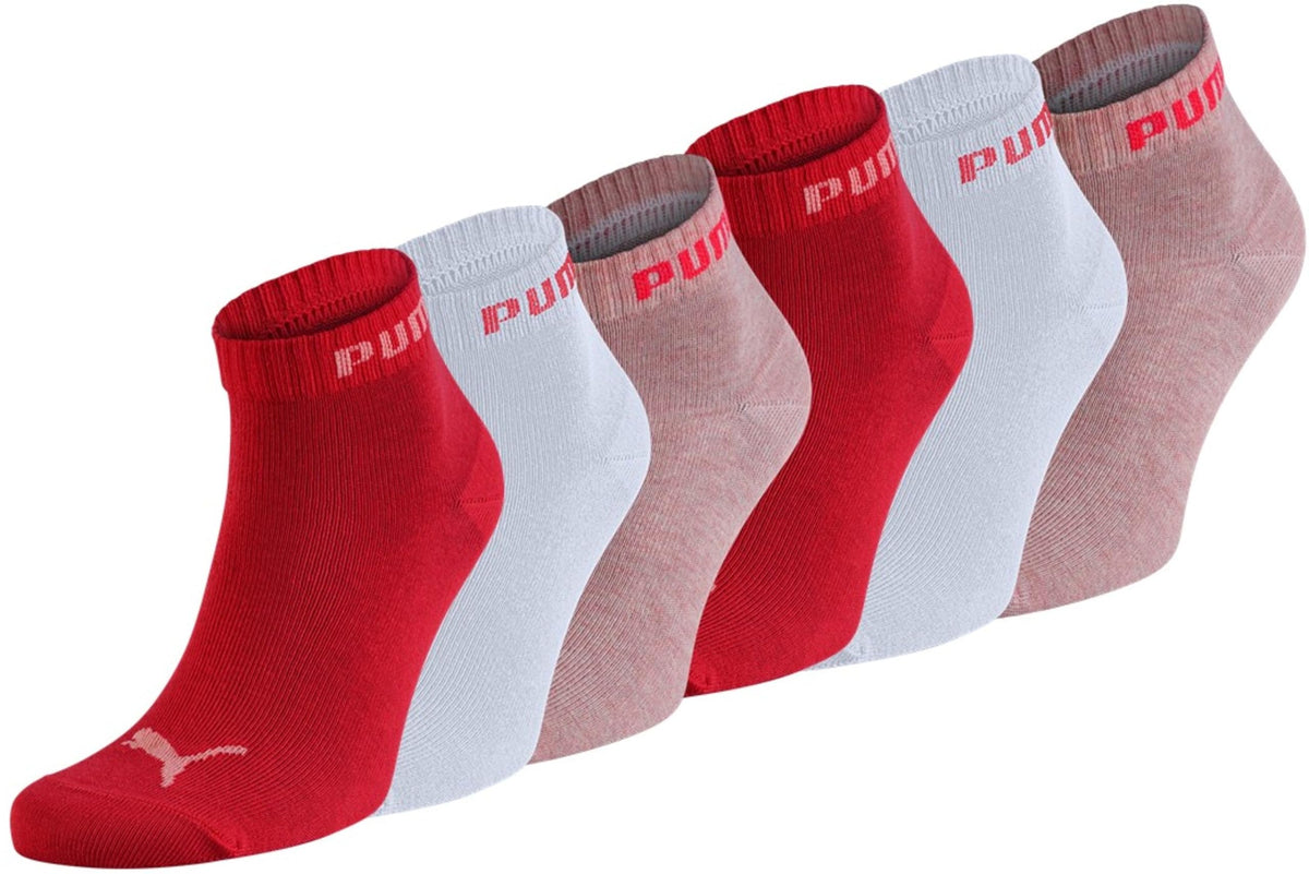 PUMA Unisex Sportsocken Quarter 6er Pack – Statement Edition