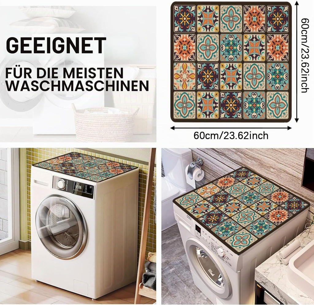 YeahBoom Waschmaschinenauflage 60x60cm,Waschmaschinenabdeckung Universal