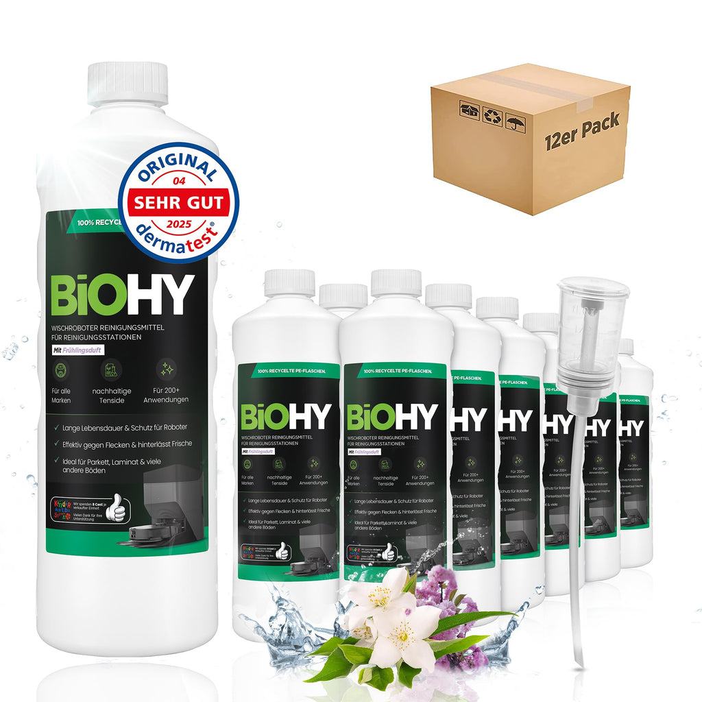 BiOHY Wischroboter Reiniger für Station mit Orangenduft (2 x 1 Liter)