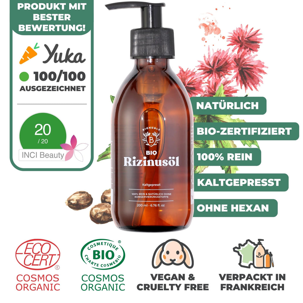 BIONOBLE Arganöl Bio Kaltgepresst - Haare, Gesicht, Haut - Marokko - 50ml