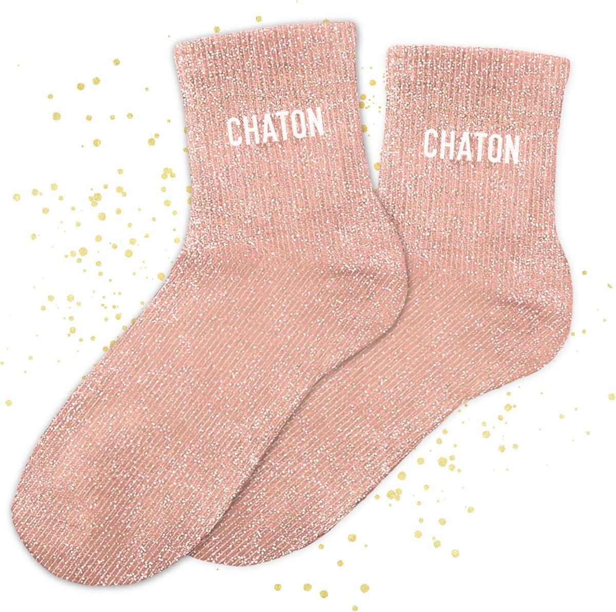 MASSA Chaussettes Paillettes - Taille Unique - Parfaite, Unique, Wesh, Tana, Princesse, Pipelette, Raleuse, Gourmande, Aigrie, Mamounette - Chaussettes à Paillettes