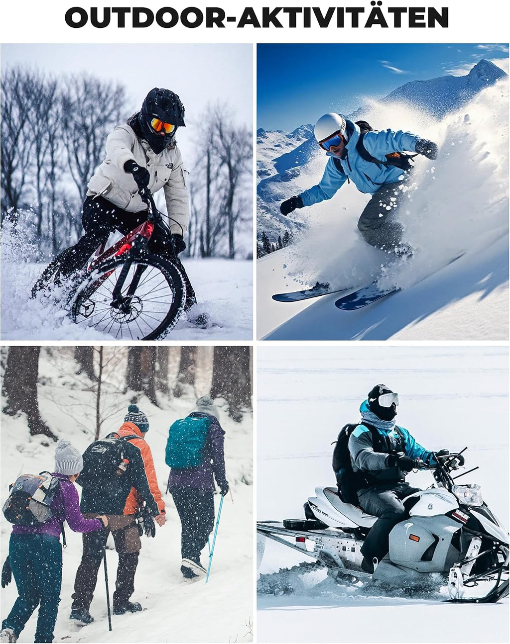 ROCKBROS Motorrad Sturmhaube, Balaclava Skimaske für Damen Herren